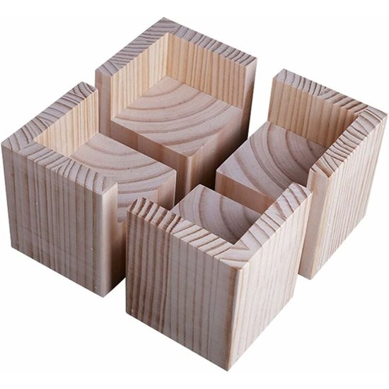 4 Stuks Meubelverhogers Bedverhoging Groefdesign Tafelverhoger Meubelpoten