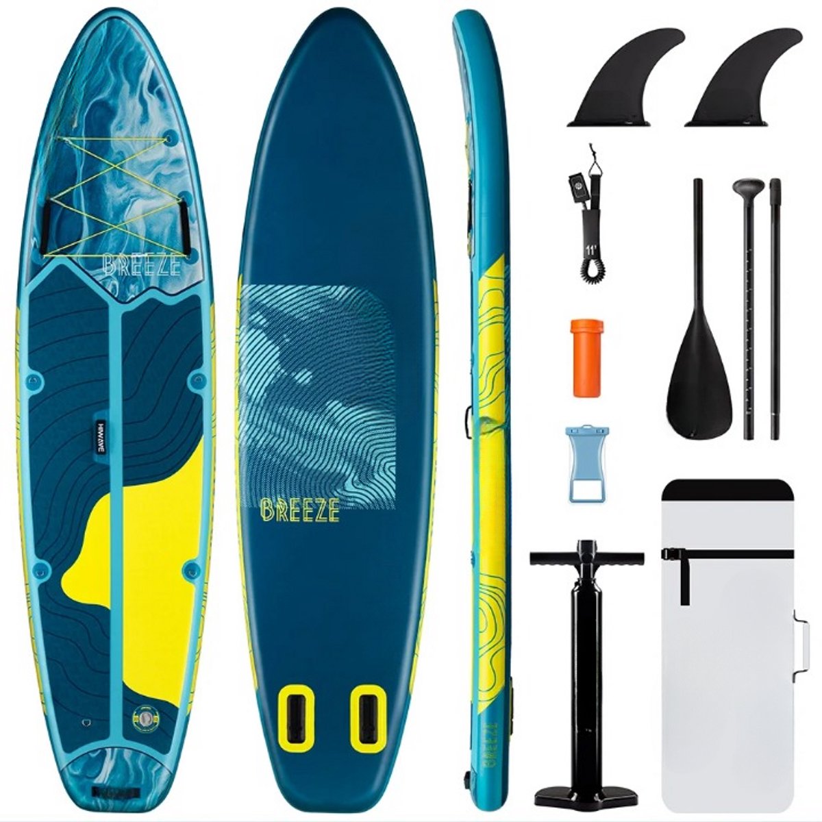 Opblaasbare Paddleboard – Inflatable Board – SUP Board – Watersportboard – Stevige PVC Constructie – Draagvermogen 175 Kg - Blauw