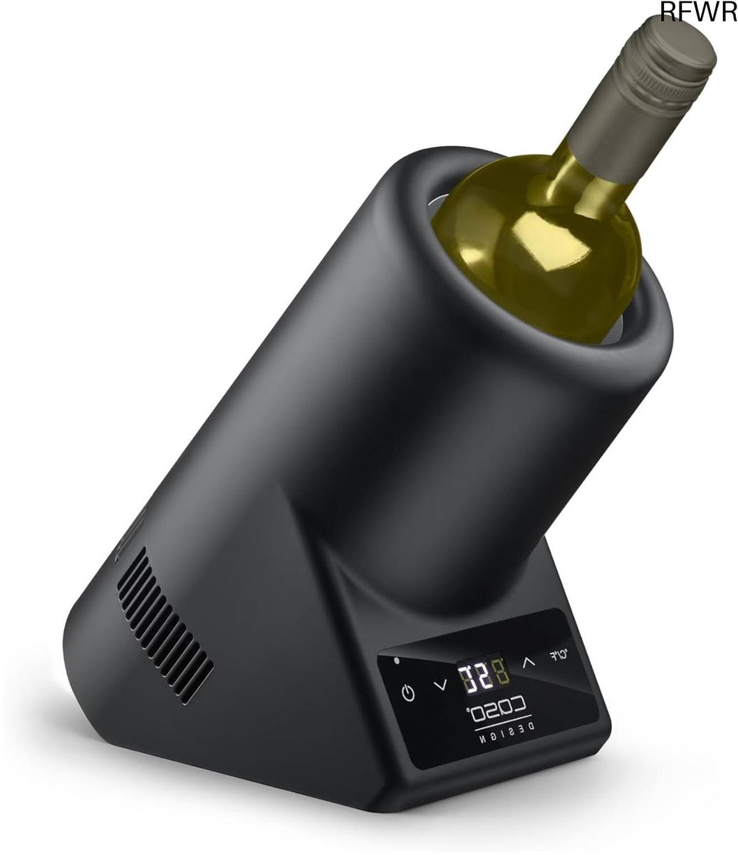 RFWR® Wijnkoeler voor Flessen tot 9 cm Ø - Elektronisch Instelbare Temperatuur 5-18 °C