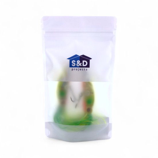 S&D - Kunstaas Inktvis - 2 stuks - 16.6g 10cm - Roofvissen - Groen - Rammelaar - Dubbele dreg van S&D — afbeelding 4