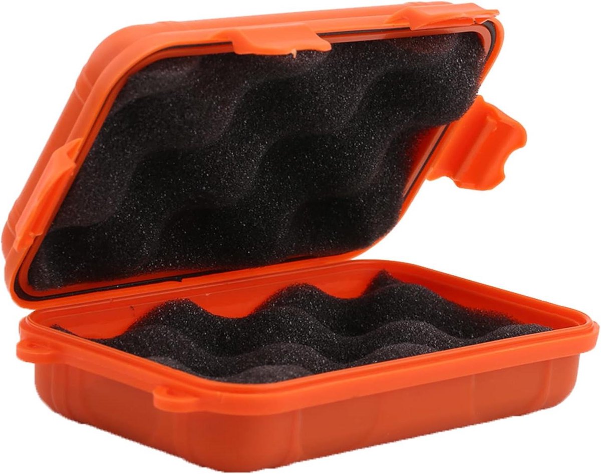 Allecto Plus - Waterdichte stootvaste opbergdoos voor buiten in 2 kleuren en maten | Outdoor opbergbox voor survival | Oranje - Large