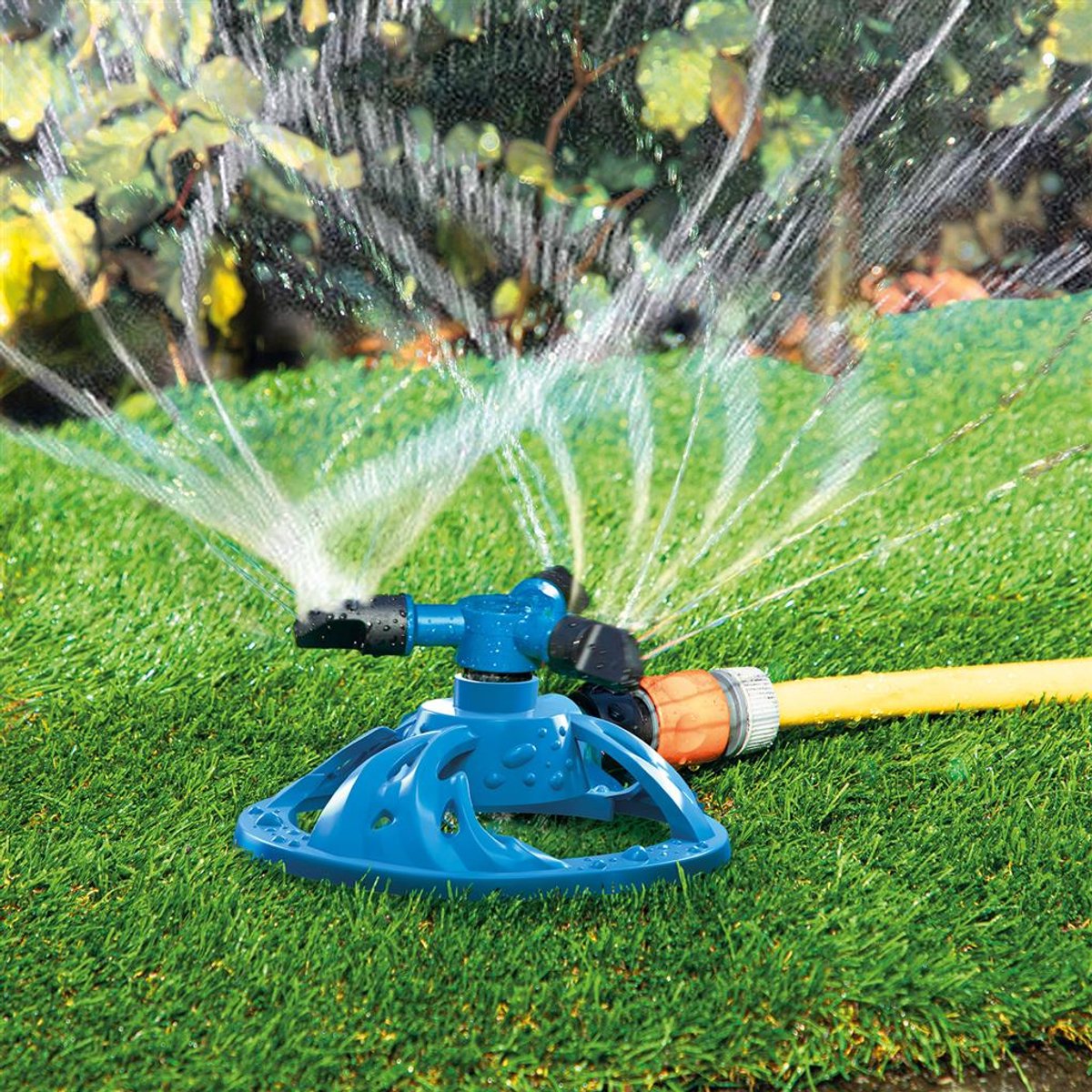 Ronddraaiende watersproeier / sprinkler / roterende tuin sproeier "splash" voor kinderen! Gegarandeerd waterplezier (waterspeelgoed zomer, zwemmen / tuinsproeier, tuinslang bevestiging)