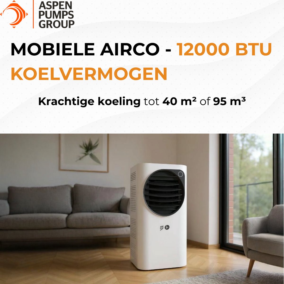 Afbeelding 3 van Aspen AX4008 Mobiele Airco - Mobiele Airco - 3,25 kW - 12000