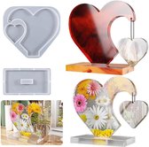 Hartvormige Siliconen Epoxy Casting Mould voor Diy Woondecoratie - Handcrafts Ornamenten