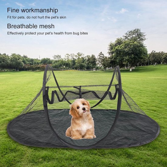 Outdoor huisdieren tent - Opvouwbaar en draagbaar - Kat hond speeltent - Mesh tent - Buiten en binnen huisdieren verblijf - Kat tent - Honden tent - Kattenren - Oefenkennel tent van Merkloos — afbeelding 3