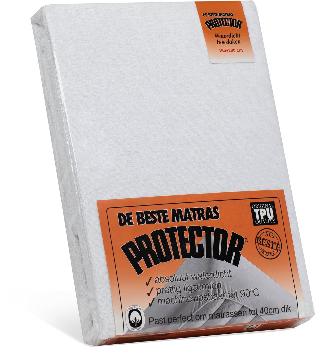 Superieur Waterdichte Matrasbeschermer - 90x210/220 cm - Molton Hoeslaken