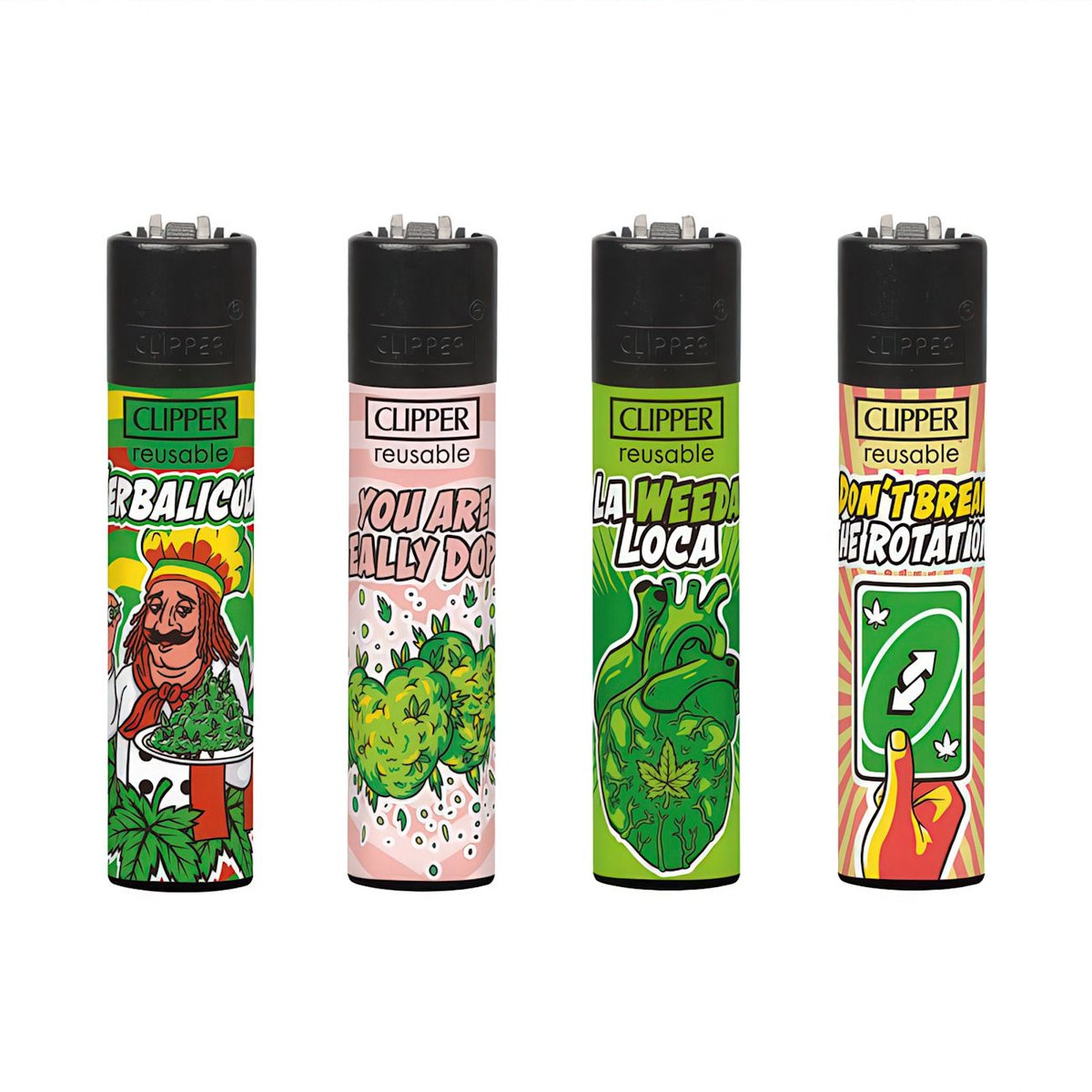 Clipper Classic Large Aanstekers "Herbalicious" (4 Stuks)