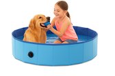 Hondenzwembad – Flamingo hondenzwembad – 160 x 30 cm – blauw – opvouwbaar zwembad voor honden – Flamingo Splatter