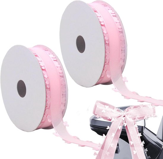 Präsent cadeaulint, polyester, taupe, 25 m spoel 10 mm