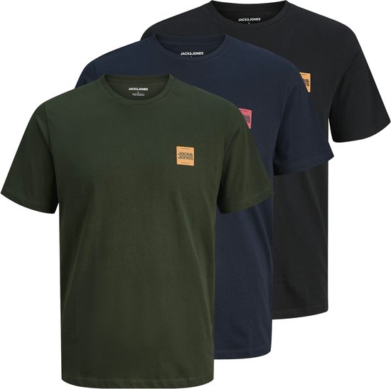Jack&Jones - T-shirt JJBrandy SS col rond, lot de 3 - Homme - T-shirts