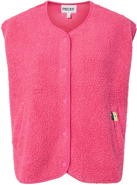 Gilet Teddy Pieces Pckatty Bc 17162344 Pink pour femme, taille L