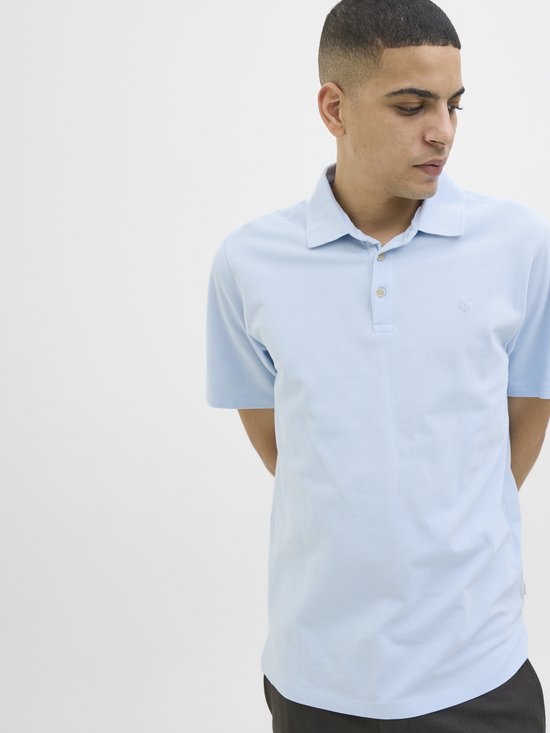 Polo Jack & Jones Jprbluwilliam Wash SS Polo Sn 12257315 Chambray Blue Homme Taille - L