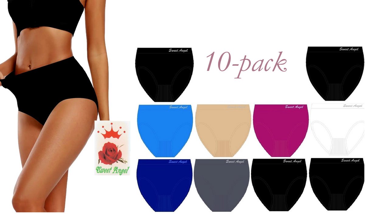 Sweet Angel Dames Slips 10Pack Maat M