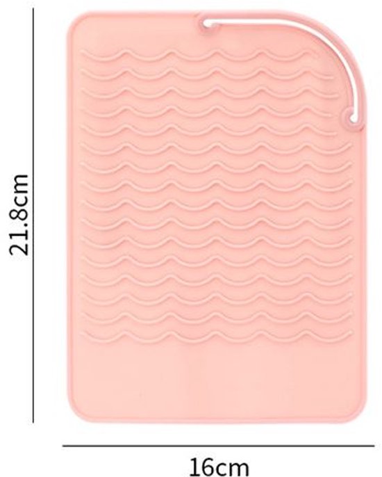 Hittebestendige siliconen mat 21,8x16cm grijs - Voor stijltang, krultang en haarstyling gereedschap van Merkloos — afbeelding 4