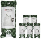 Brabantia PerfectFit sac poubelle avec fermeture code R, 36 litres, 6 rouleaux x 20 pcs - White