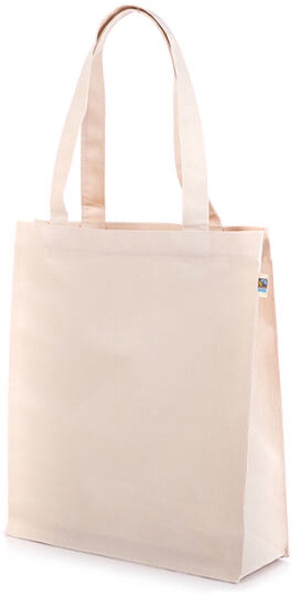 20 stuks Extra sterke katoenen draagtas - Fairtrade 310GSM OEKO-TEX® - met lange hengsels