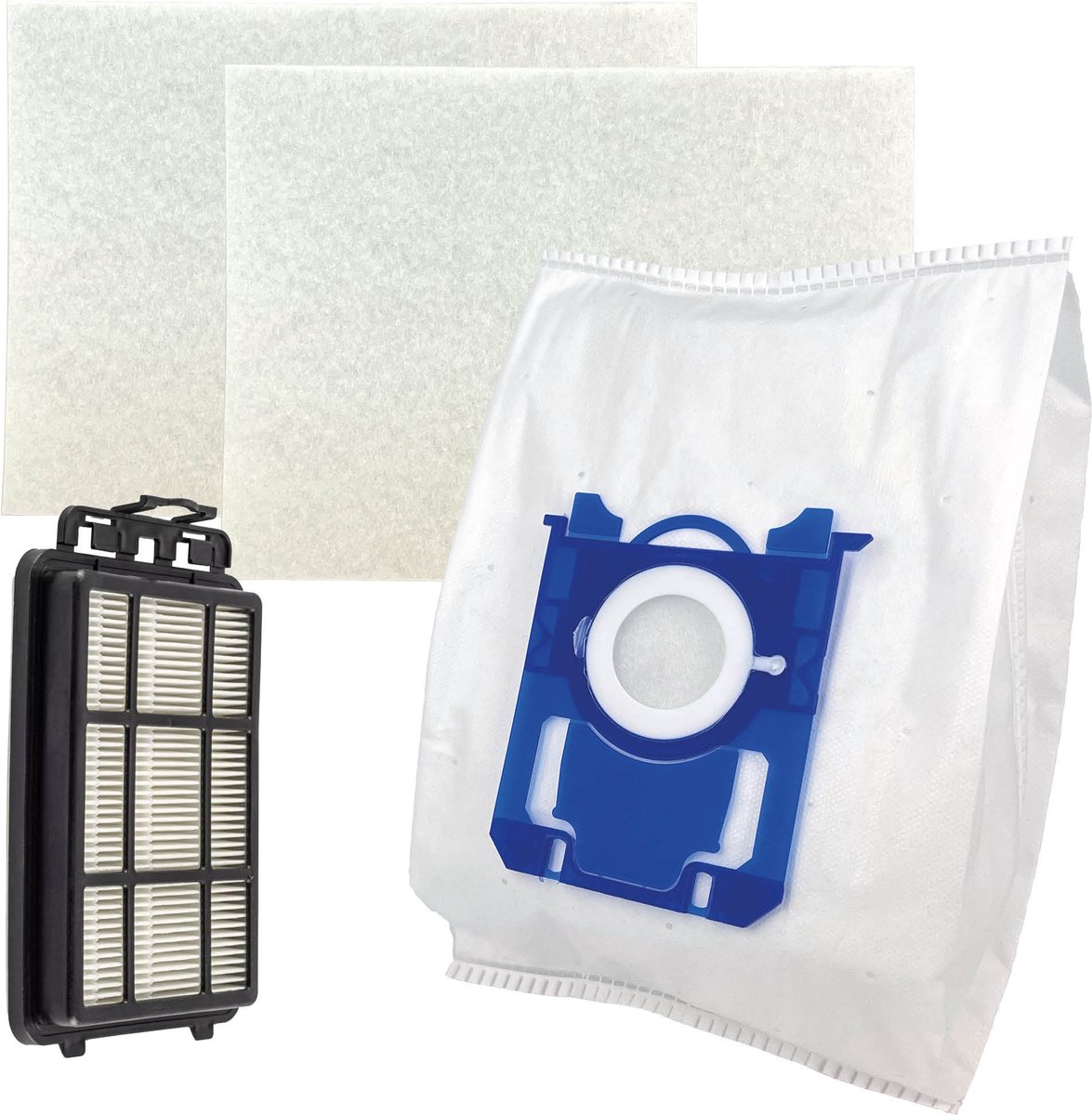 Multaparts stofzuigerzakken set met filters geschikt voor Electrolux EB31 / EB51 / EEG4 serie | Set met stofzuigerzakken type S-BAG (10 x), motorfilter (2 x), HEPA filter