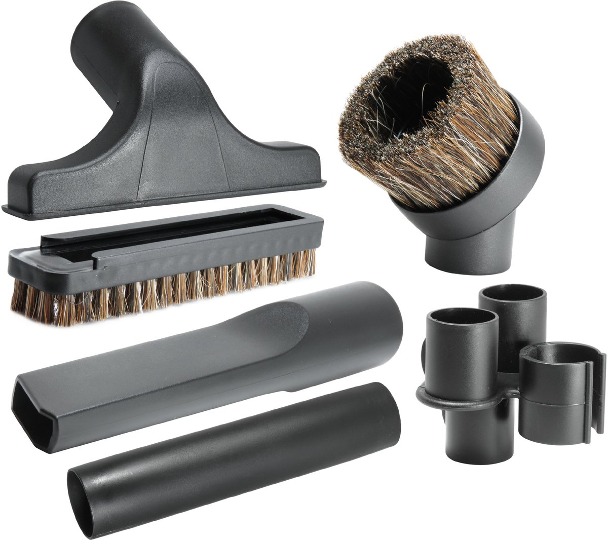 Dparts 5-delig hulpstukken set geschikt voor Numatic - past op elke Henry en Hetty stofzuiger - James George Charles - met buishouder - plumeau - meubelborstel - zuigmond - stofzuigermond - stofzuigermondstuk - stofzuigervoet - borstel - universeel