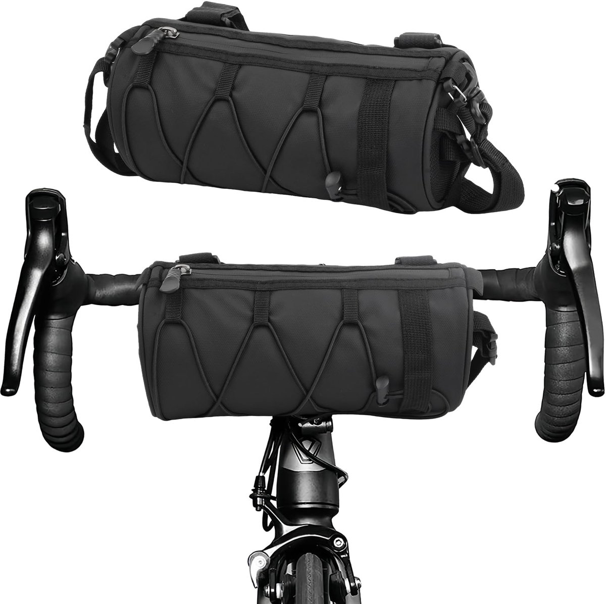 Ibenzoa® Multifunctionele Fietsstuurtas voor Fiets – 2,5L – Waterdicht – Voor Racefiets, MTB, E-bike