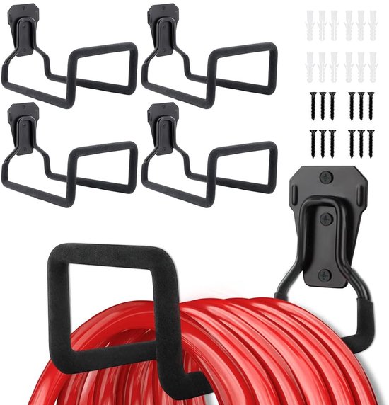 Livlig53 LIVLIG slanghouder voor wandmontage, slanghouder voor tuinslangen 1/2 inch tot 30 m, roze