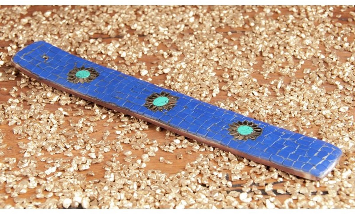 Wierookhouder bootje jaipur blauw