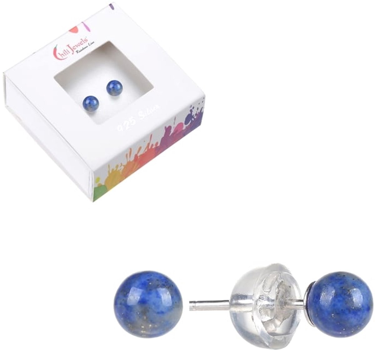 Oorbellen Lapis Lazuli 4 mm