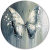 Vlinder, Abstract expressionisme, Grijs, wit, zwart, blauw, beige