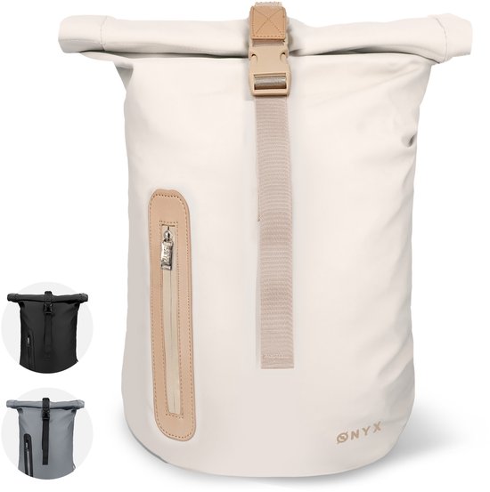 ONYX Rolltop Rugzak 25 tot 40L – Met Laptopvak – Sand