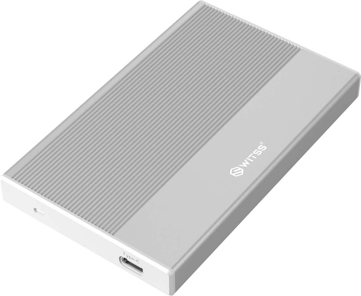 Switss® - 2.5" HDD/SSD Behuizing - USB-C | USB-A - UASP - 4TB - Silver