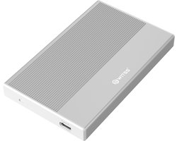 Switss® - 2,5 inch HDD/SSD Behuizing - USB-C & USB-A - UASP SATA III - Tot 4TB - Zilver