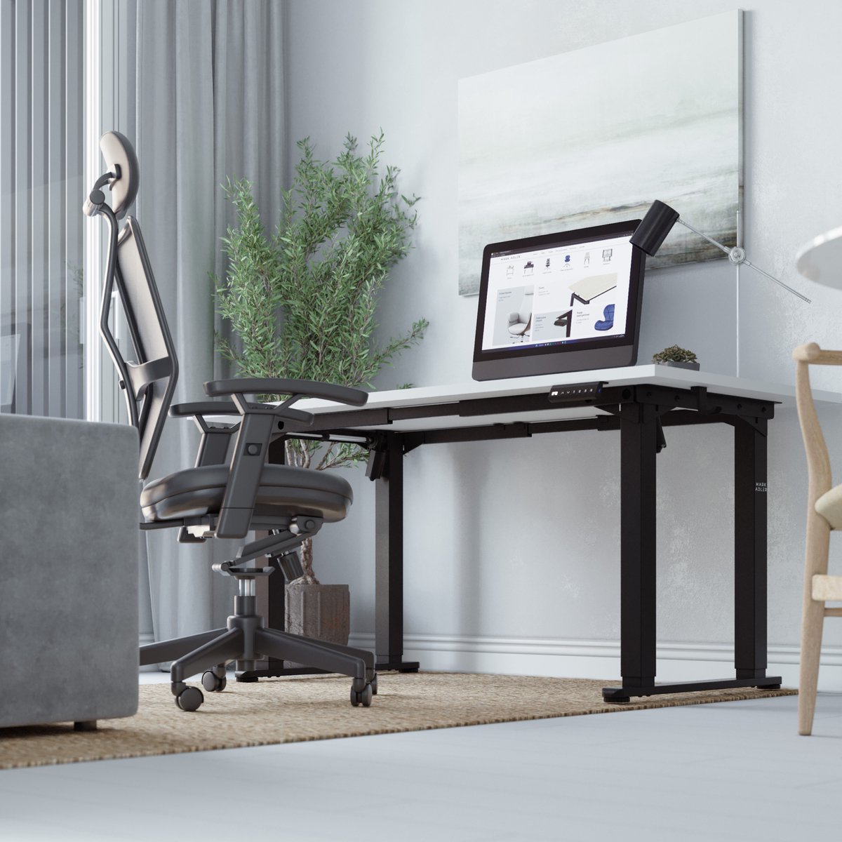 Elektrisch bureau onderstel - Mark Adler Xeno 5.0 - 115-165 cm - 2 motoren - USB-C - Zwart