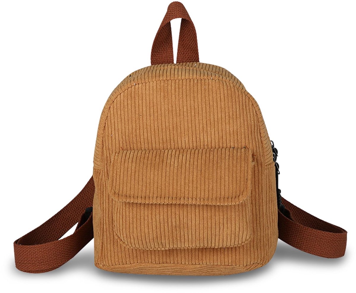 Ibenzoa® Stijlvolle Corduroy Dames Rugzak - Kleine Portemonnee Rugzak