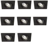 Inbouwspots - 8-pack - Spotjes Inbouw - Kantelbaar - Vierkant