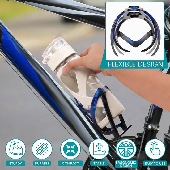 2 Stuks Bidonhouder Racefiets - Bidonhouder - Fleshouder - Bidonhouder Fiets - Drinkflessenhouder Fiets - Bidonhouder Racefiets - Fiets Beker Houder - Met Montagesleutel En Schroeven - Voor Fiets / Racefiets / Mountainbike / Kinderwagen / Buggy van Merkloos — afbeelding 4