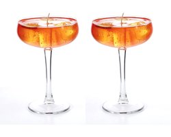 Yes We Candle- Cocktail kaars- Cocktail kaarsen- APEROL- Oranje- kaars- 2 kaarsen- Zomer- Zon- Cadeau-Gift-Relatiegeschenk-Handgemaakt- Gel was