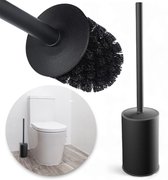 Alston Vintago Brosse WC avec Support - Brosse WC - Acier Inoxydable - Autoportante - Zwart - Hygiène