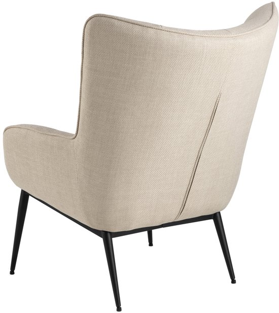 Fauteuil Tissu Beige - 77x89,5x99cm - Vera - Giga Living