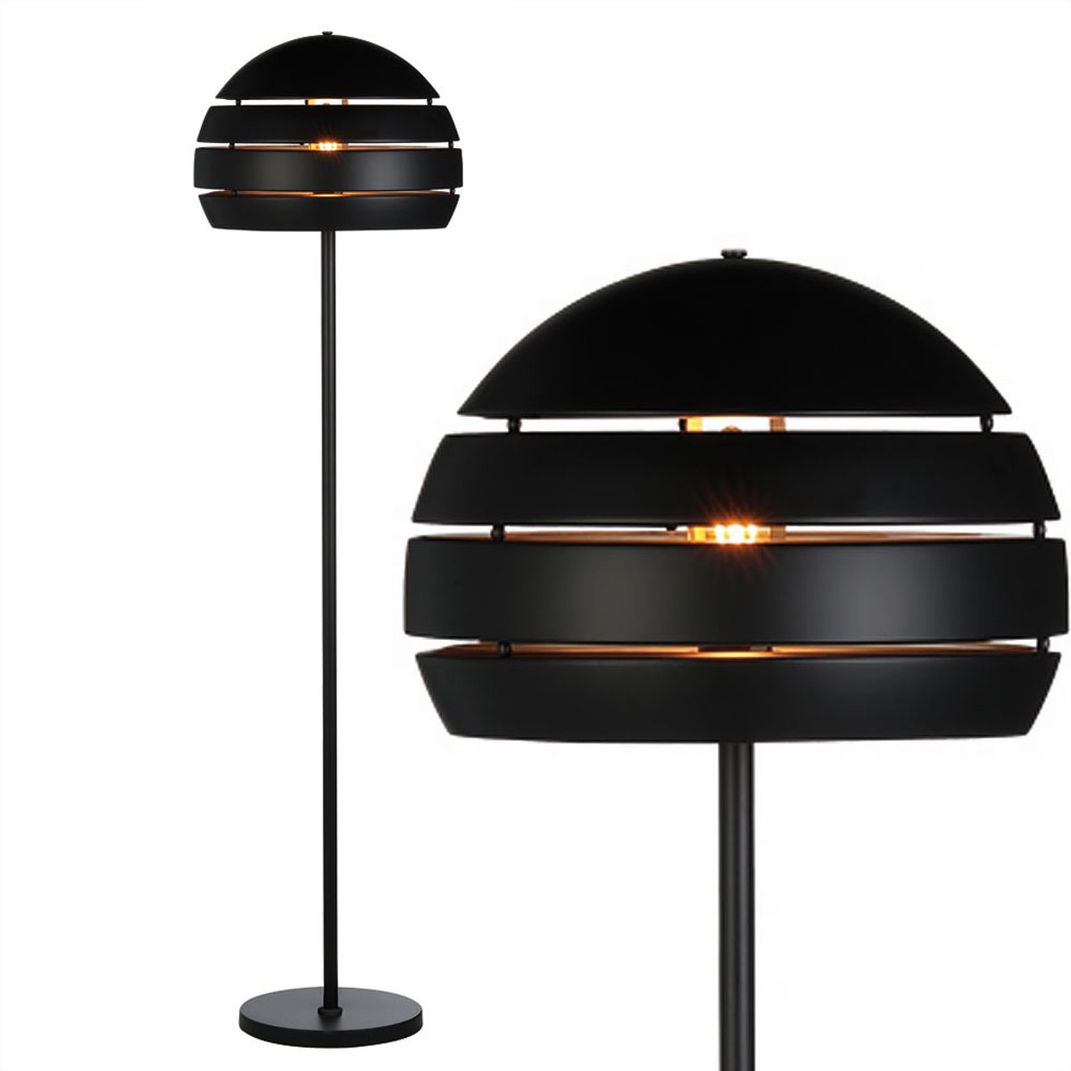 Freelight - Vloerlamp Djarin H 150 cm zwart goud