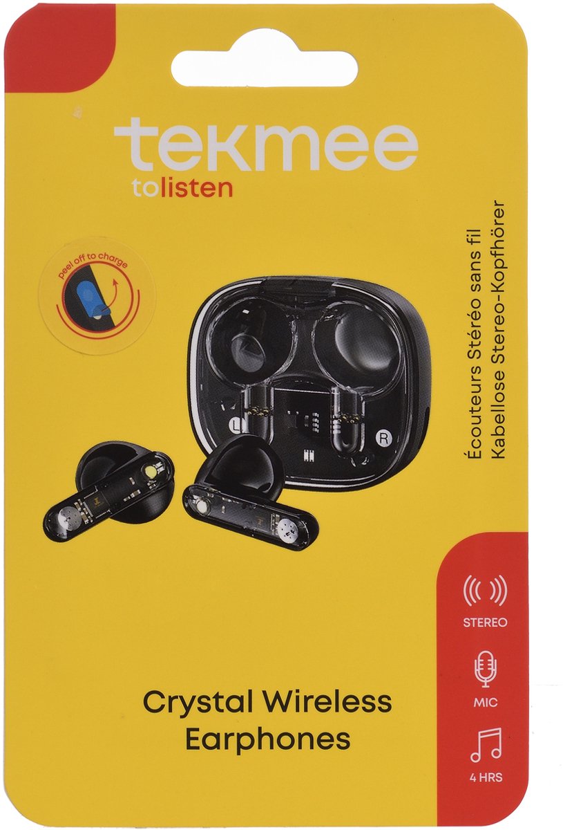 Tekmee draadloze koptelefoon earbuds oplaadbaar.