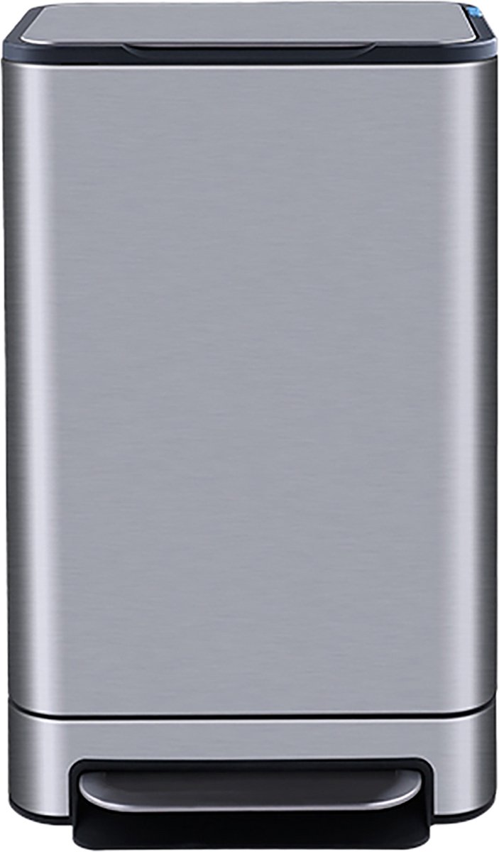 DESQ® Pedaal Prullenbak - 40L - RVS - Binnenemmer - Geurfilter - Softclose - Zilver Metallic