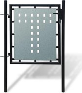 vidaXL de jardin simple porte noir 100 x 125 cm