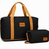 Kono Reistas - Uitbreidbaar tot 40L - Met Smart-Sleeve voor op een Koffer - Waterdicht en Duurzaam - Zwart/Bruin
