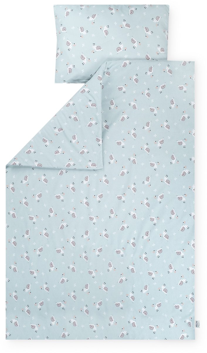 Julius Zöllner kinderbeddengoed jersey - Schnecke, maat 100x135 + 40x60 cm
