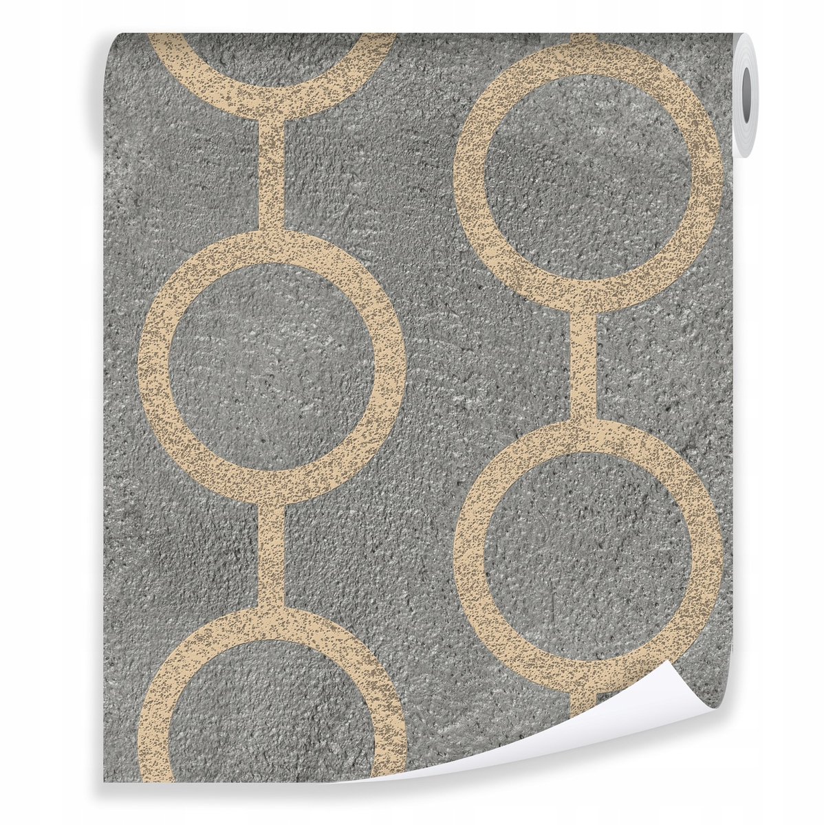 WALLARENA - Behang - Breedte 50 cm - Geometrisch 3D Beton - Geschikt voor woonkamers, slaapkamers en kantoren - 10m