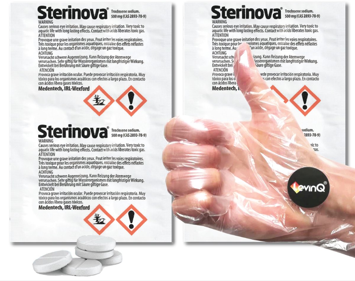 Afbeelding 2 van Water Roeitrainer Sterinova Tabletten - 12 x Puritabs Extra Geconcentreerd - Geschikt voor alle merken Fitness Waterroeiers