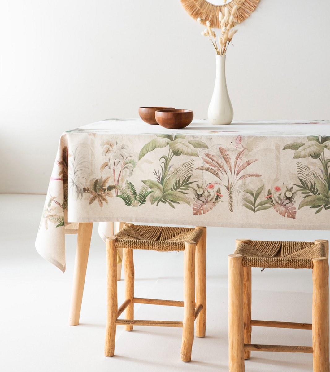 Tafelkleed Multicolor 150x150 cm - Multicolor - multicolor, zomer, kleurrijk patroon - Linen & Grace