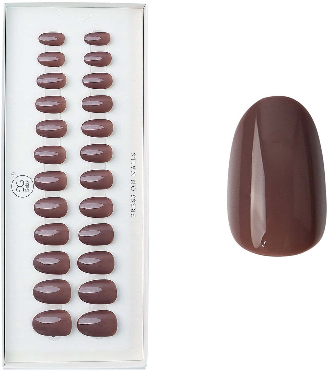 Gelzz Soft Gel Press On Quartz (47) -Medium Round -Dekkende kleur -