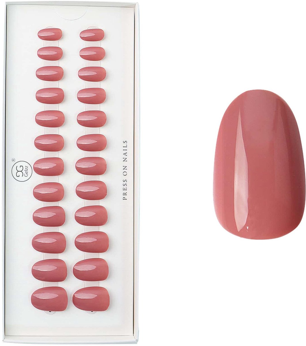 Gelzz Soft Gel Press On Grace Blush (49) -Medium Round -Dekkende kleur -