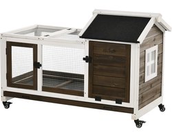 PawHut-konijnenhok-grenenhout-108x58x73,5cm-bruin