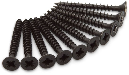 6993.414.4540 Vis Dulimex (10 pièces) pour charnières, tête cruciforme noire, 4,5x40mm